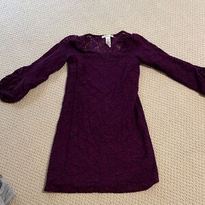 Plum Laundry lace  Long Sleeve Dress